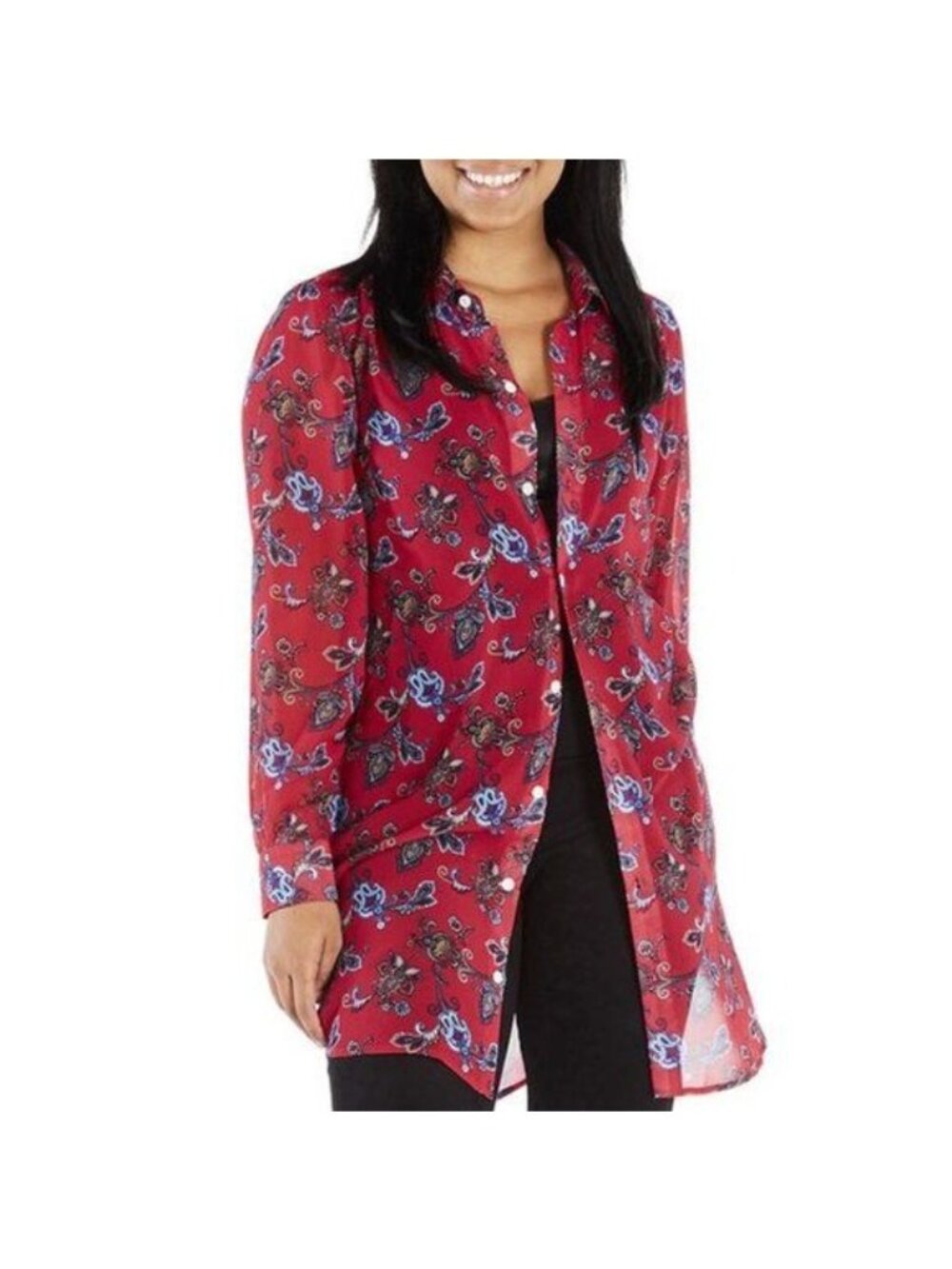 NWT RUBY RIBBON CHERRY BOMB PAISELY SHIRT - M!!!